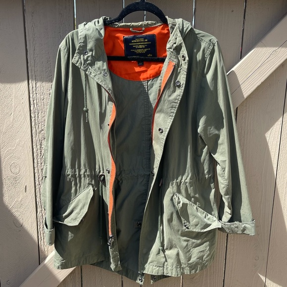 Urban Outfitters Alpha Industries Green Military Style Utility Jacket Coat - Picture 1 of 8